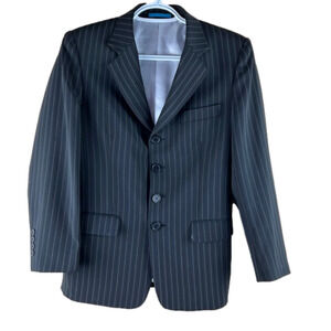 Vroom & Dressman Youth Black Pinstripe Blazer